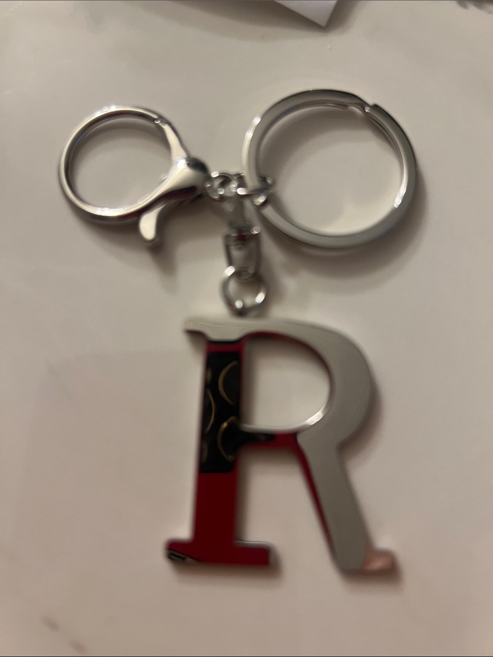 Silver Letters Keychain Charm - Women's Accessories - Picture 7 of 15